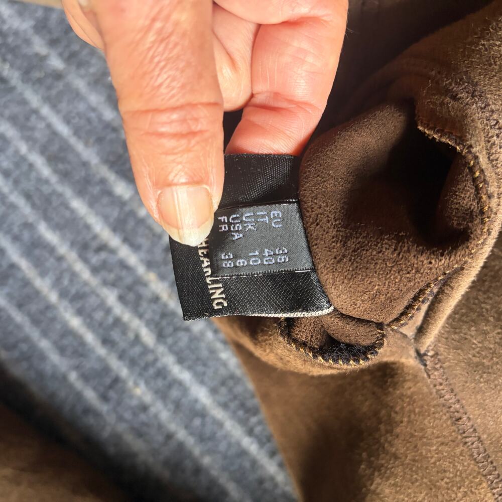 Marco Gianotti Shearling Reversable Coat Size 6 Hooded - Picture 10 of 12